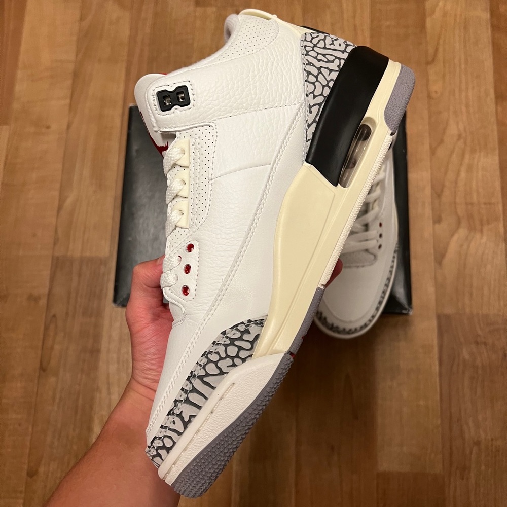 NEW Air Jordan 3 White Cement Reimagined 8.5M/10W - Picture 6 of 11